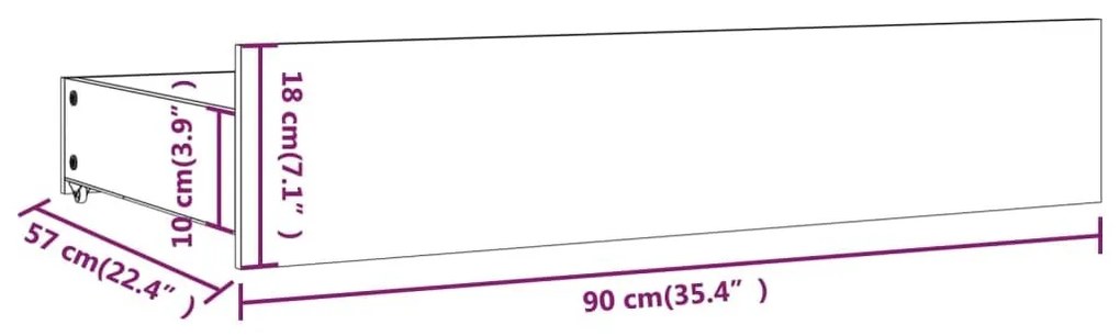 Πλαίσιο Κρεβατιού Με Συρτάρια Μαύρο 140 x 190 εκ. - Μαύρο