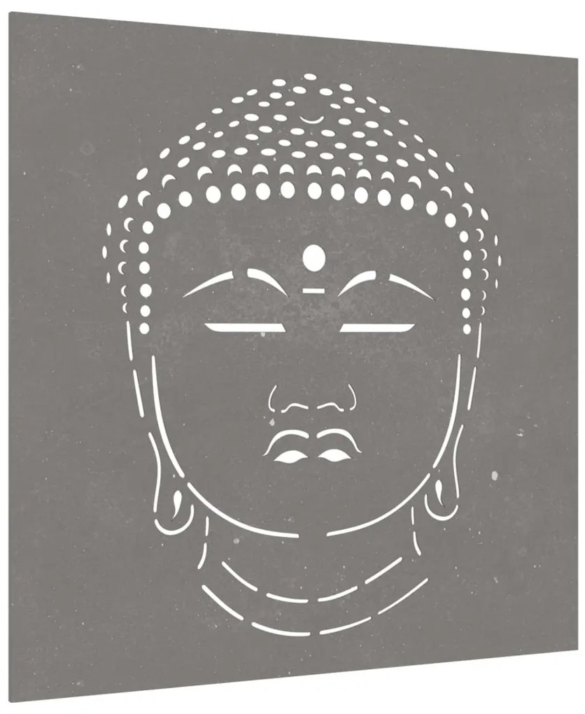 vidaXL Διακοσμητικό Κήπου Σχέδιο Κεφάλι Βούδα 105x55 εκ. Ατσάλι Corten