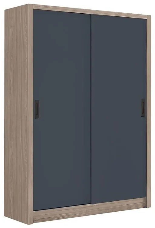 VANITY Ντουλάπα Δίφυλλη - Συρόμενη, Αποχρώσεων Sonoma Oak & Grey