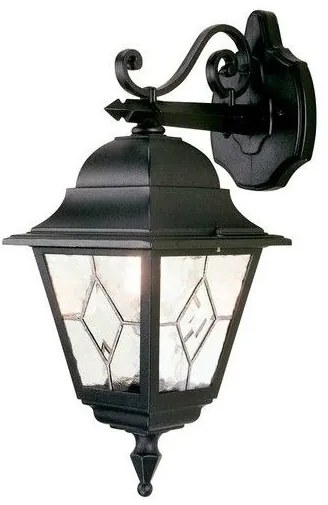 Απλίκα Φωτιστικό Τοίχου PIR E27 60W IP44 Μαύρο Norfolk NR2-BLK Elstead Lighting NR2-BLK Μαύρο