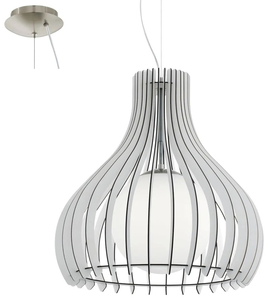 Φωτιστικό Οροφής Tindori 96211 White Eglo Metal,Wood