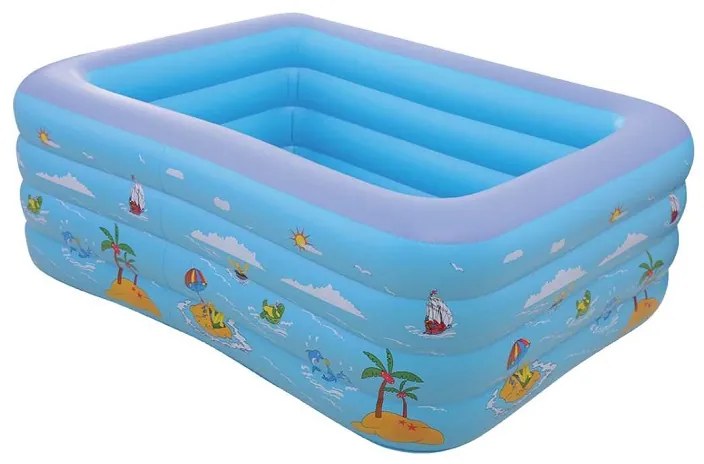 Παιδική φουσκωτή πισίνα - SL-C028 - 180*130*70cm - 151851 - Blue-151851_bl