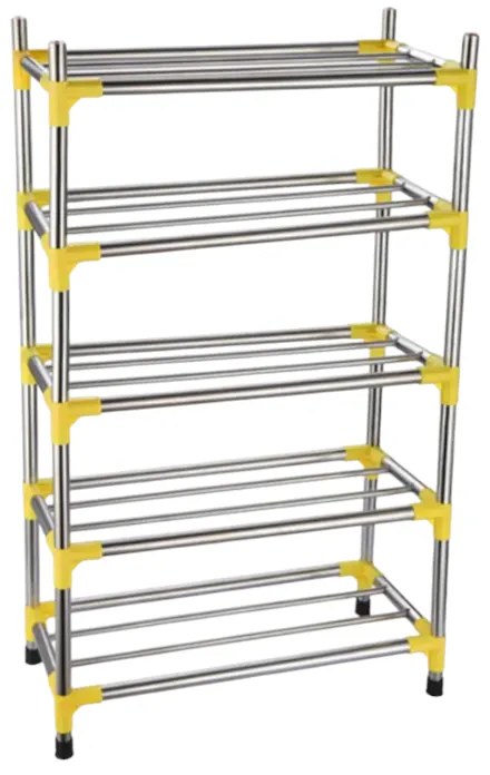 Ραφιέρα παπουτσιών 5 επιπέδων Inox 80105 (ΔΩΡΟ Μπαταρίες ΑΑ 12τεμ)