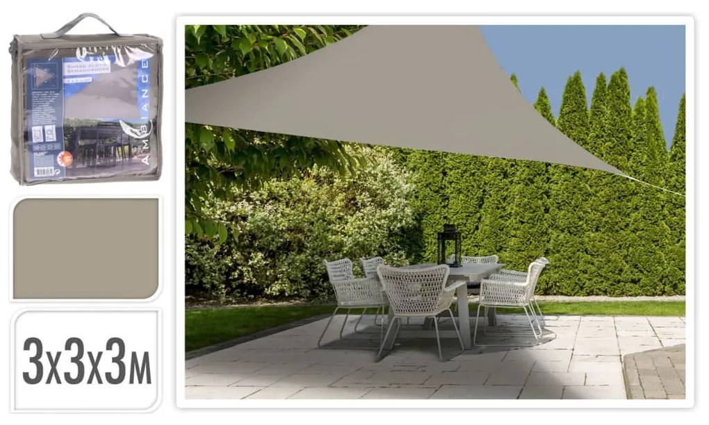 ProGarden Πανί Σκίασης Τριγωνικό Χρώμα της Άμμου 3 x 3 x 3 μ.