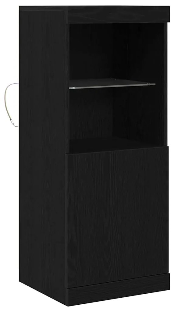 vidaXL Πλαϊνό γραφείο Μαύρη δρυς 41 x 37 x 100 εκ Επεξεργασμένο ξύλο