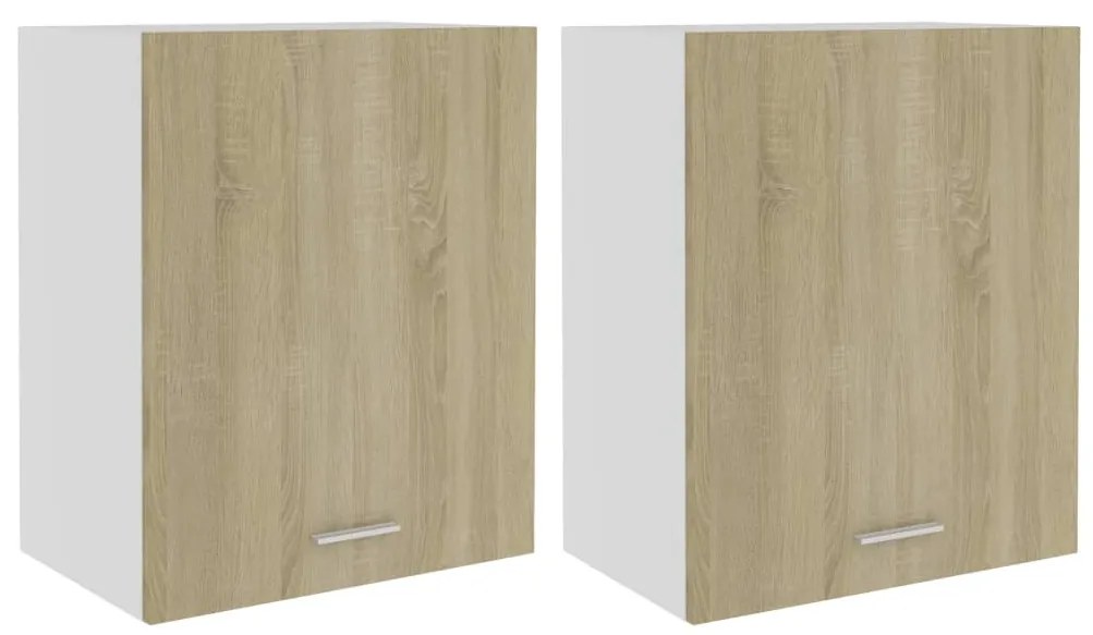 vidaXL Κρεμαστά Ντουλάπια 2 τεμ. "Lyon" Ξύλο Sonoma Δρυς 50x31x60 εκ. από Τεχνητό Ξύλο