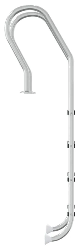 vidaXL Σκάλα Πισίνας 54 x 38 x 184,5 εκ. από Ανοξείδωτο Ατσάλι 304