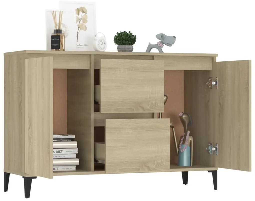 vidaXL Μπουφές Sonoma Δρυς 102 x 35 x 70 εκ. από Επεξεργασμένο Ξύλο
