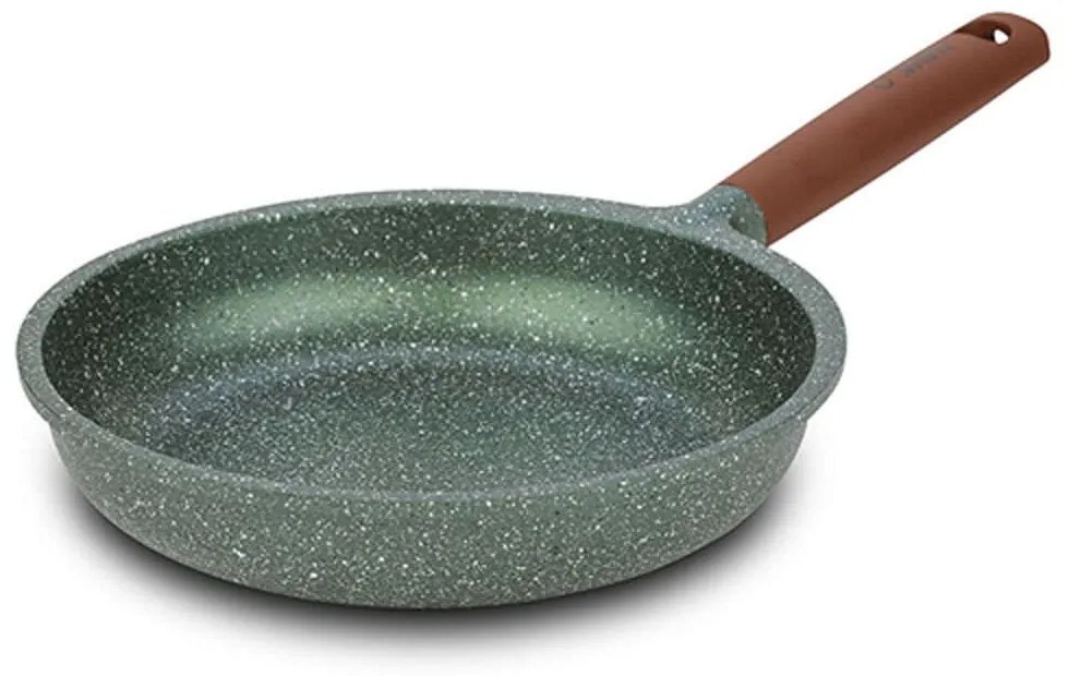 Τηγάνι Αντικολλητικό Ωmega 10-255-002 24cm Green-Brown Nava 24cm Aluminium