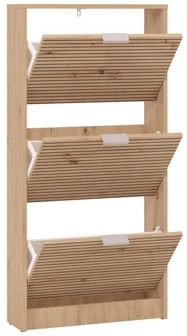 Παπουτσοθήκη Base 13 Artisan Oak με Μαύρες Γραμμές 58x18x119εκ. 58x18x119 εκ.