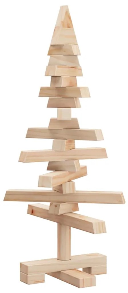 vidaXL Χριστουγεννιάτικο Δέντρο Ξύλινο Διακόσμηση 60 εκ. Μασίφ Πεύκο