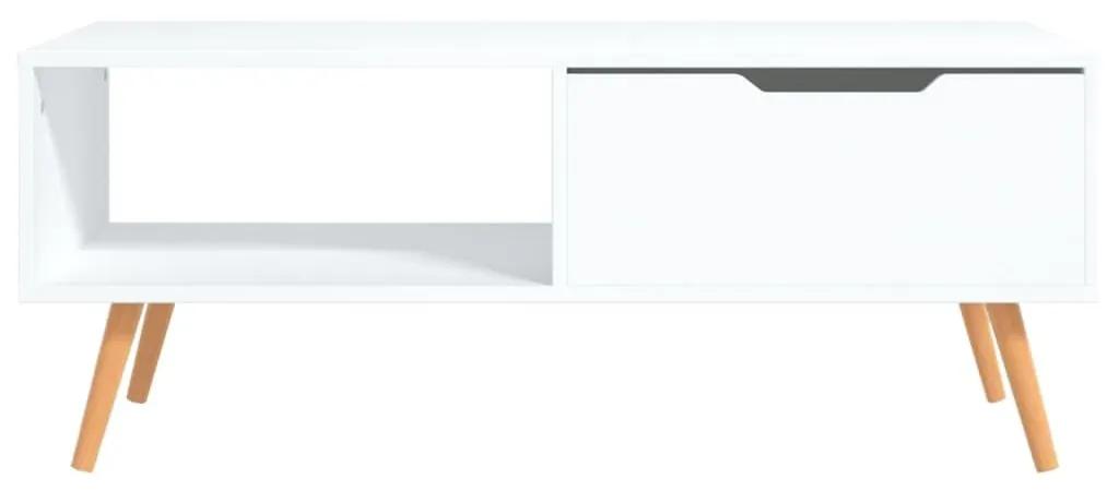 Τραπεζάκι Σαλονιού Λευκό 100 x 49,5 x 43 εκ. από Μοριοσανίδα - Λευκό