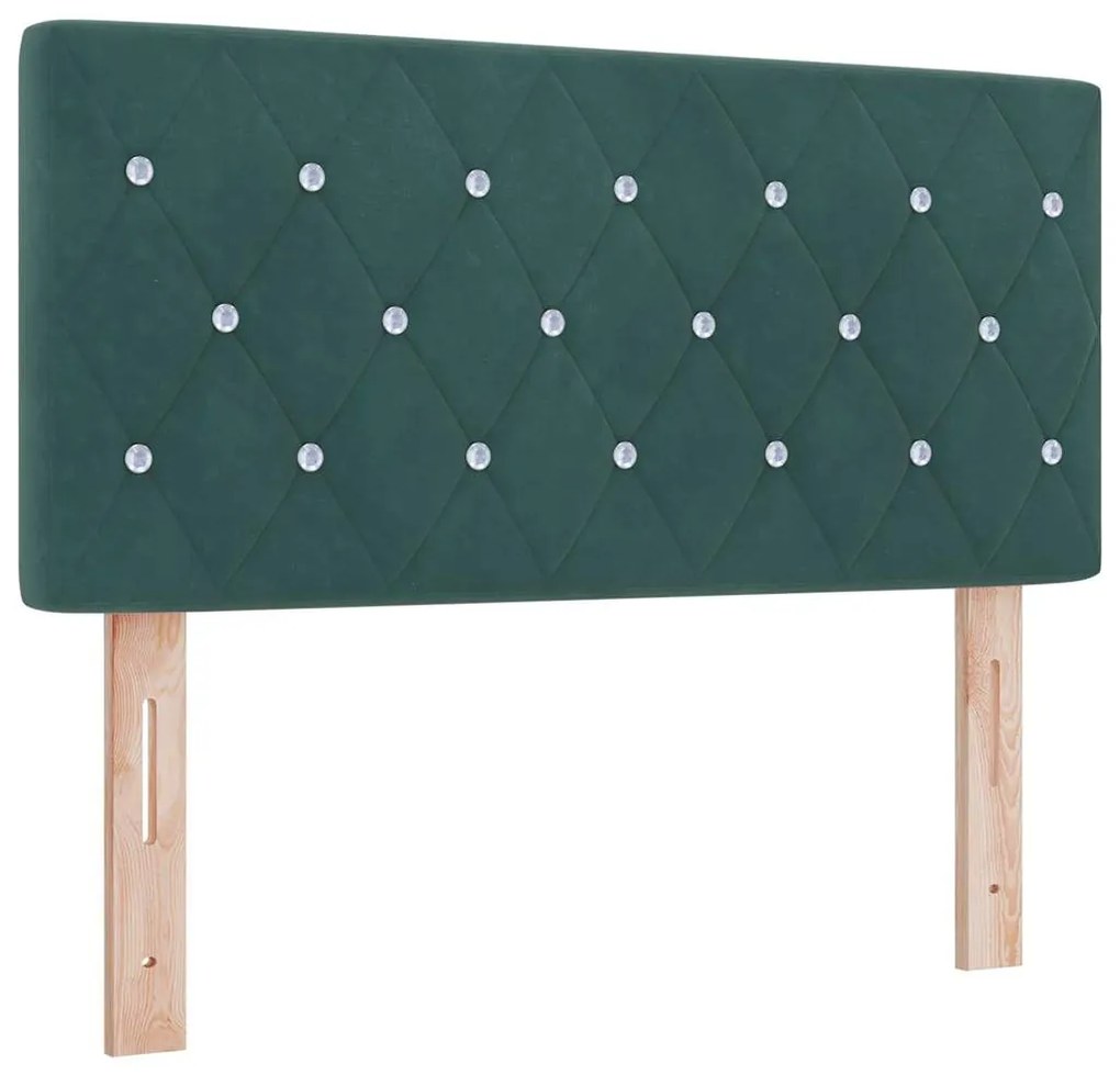 vidaXL Βελούδινο Κεφαλάρι Argyle Σκούρο πράσινο 100 cm Βελούδο