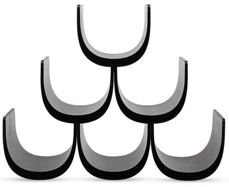 Κάβα Μπουκαλιών Noah GIA13 B 34,5x15,5x27cm Black Alessi Πολυρεσίνη