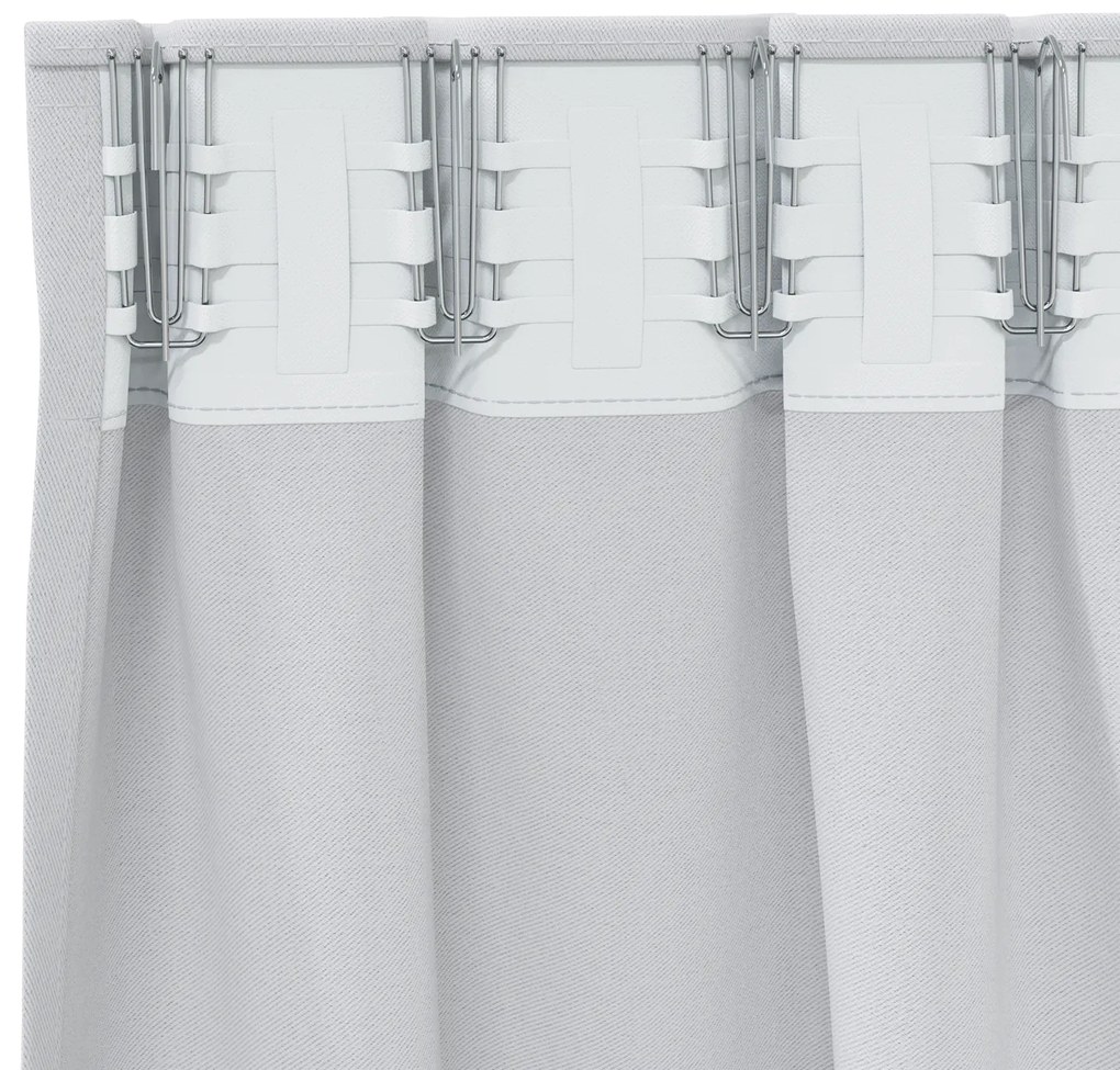 vidaXL Κουρτίνες 2 pcs Ανοιχτό Γκρι 225 x 140 εκ. Πολυεστέρας
