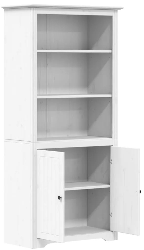 vidaXL Βιβλιοθήκη BODO Λευκή 82 x 40 x 173 εκ. από Μασίφ Ξύλο Πεύκου