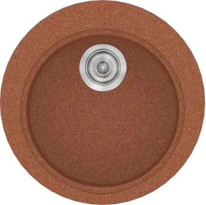 Νεροχύτης Κουζίνας Sanitec Classic 316 Ένθετος 48x48 εκ. - Granite Terracotta