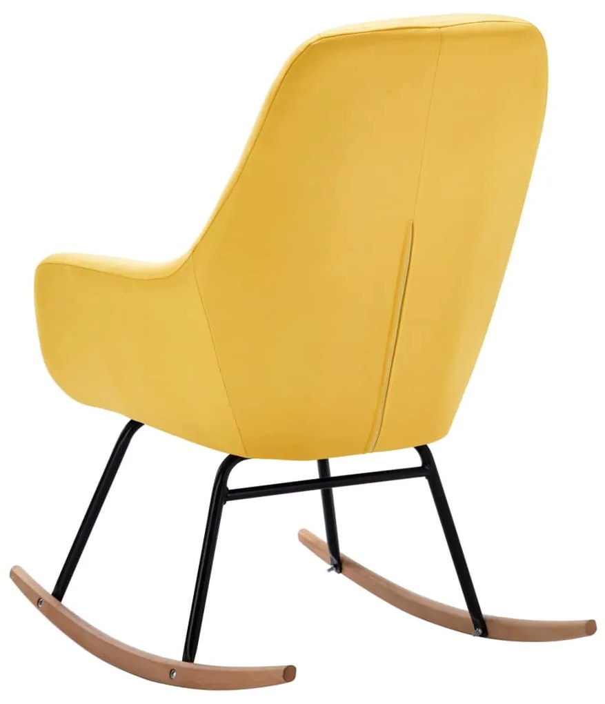 vidaXL Πολυθρόνα Κουνιστή Κίτρινη Μουσταρδί Υφασμάτινη