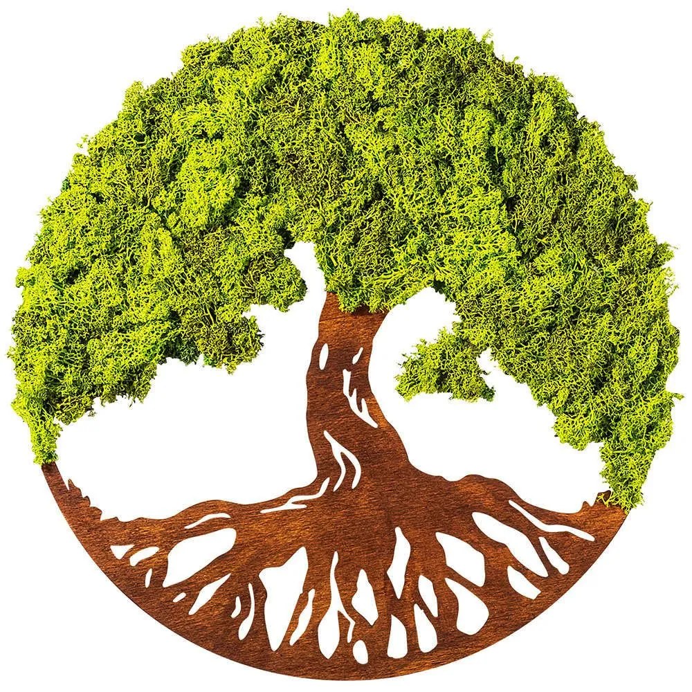 Διακοσμητικό Τοίχου Tree Of Life 931NTR1109 44x1x44cm Green-Brown Wallity Mdf