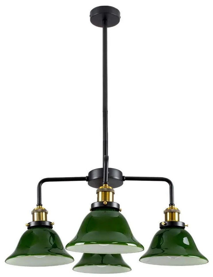 Φωτιστικό Οροφής Nostalgia 00769 4xE27 Φ57x90cm Green-Gold GloboStar