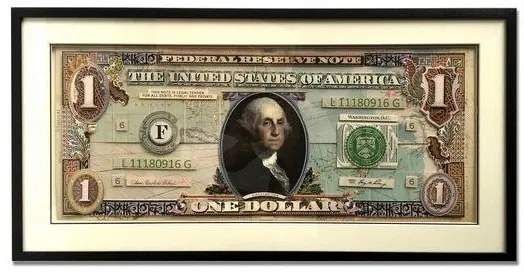 Πίνακας Κολάζ Δολάριο 50x100 εκ. 1700-5 Supergreens-1700-5-Πολύχρωμο 1700-5
