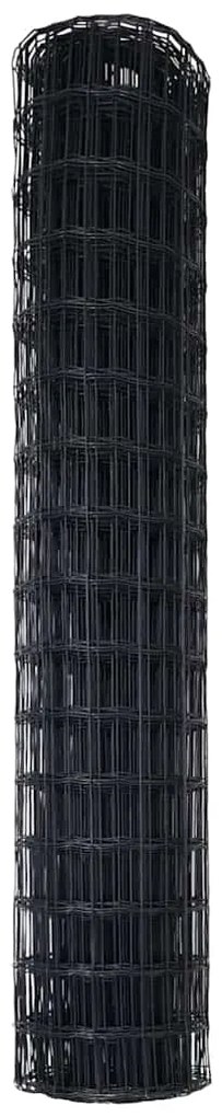 vidaXL Φράχτης Εuro Γκρι 1.4 x 10 m Σίδηρος με επικάλυψη PVC