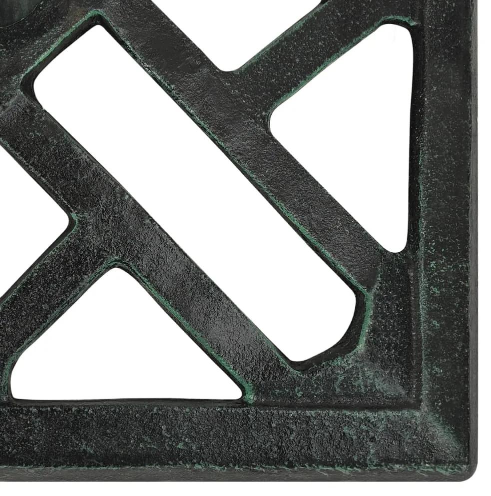 vidaXL Βάση Ομπρέλας Πράσινη 44 x 44 x 31 εκ. από Χυτοσίδηρο
