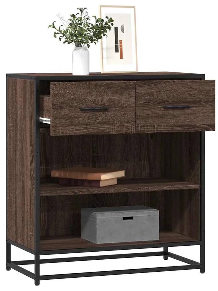 vidaXL Συρταριέρα καφέ δρυς 68x35x76 cm Κατασκευασμένο ξύλο