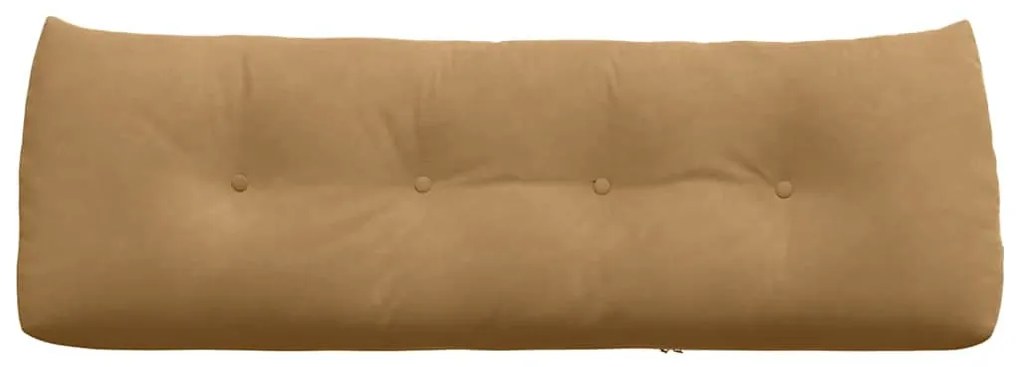 vidaXL Μαξιλάρι Πλάτης Καφέ 140 x 24 x 50 εκ Βελούδο