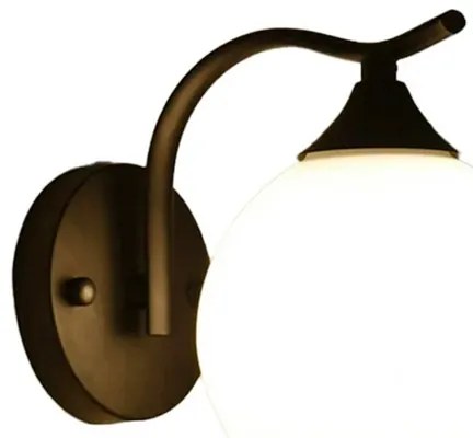 Φωτιστικό τοίχου-απλίκα Belinest pakoworld E27 μέταλλο - γυαλί σε μαύρο-λευκό 20x14x17εκ