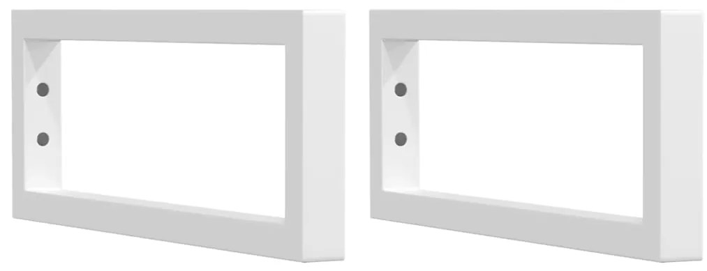 vidaXL Βραχίονες Ραφιών για Νιπτήρα Ορθ. 2 Τεμ. Λευκοί Χάλυβας