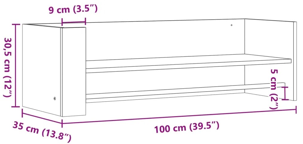 ΡΑΦΙΕΡΑ ΤΟΙΧΟΥ ΜΑΥΡΟ 100X35X30,5 ΕΚ. ΑΠΟ ΜΟΡΙΟΣΑΝΙΔΑ 848459