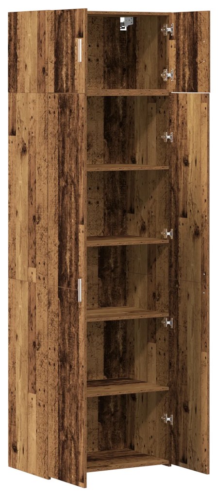 vidaXL Ντουλάπι Αποθήκευσης Παλαιού Ξύλου 70x42.5x225 cm Επεξεργασμένο Ξύλο