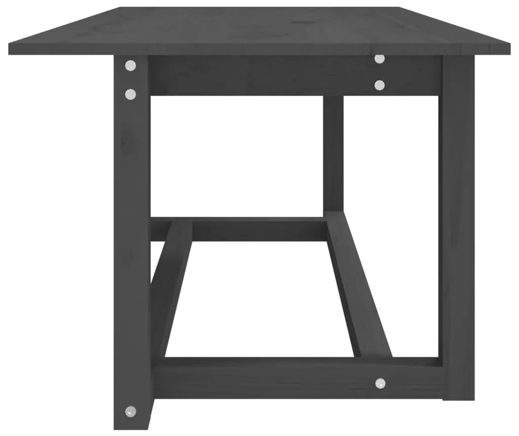vidaXL Τραπεζάκι Σαλονιού Γκρι 110 x 55 x 45 εκ. από Μασίφ Ξύλο Πεύκου