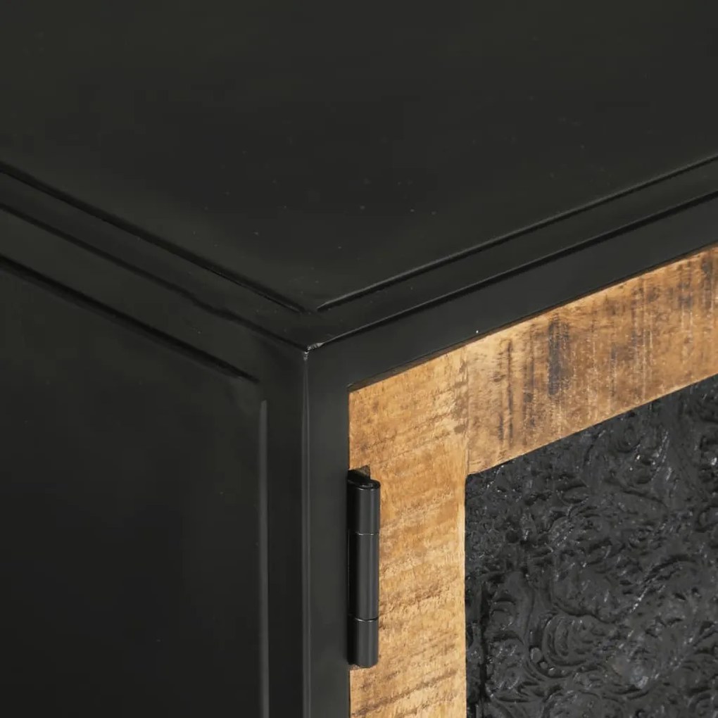 vidaXL Έπιπλο Τηλεόρασης 110 x 30 x 40 εκ. Μασίφ Ξύλο Μάνγκο &amp; Σίδηρος