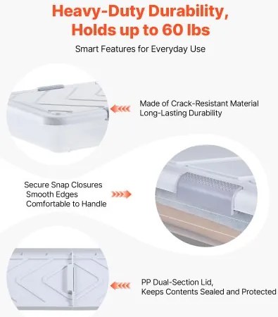 VEVOR Under Bed Storage with Wheels 31.7x15.6x6.9 In Rolling Storage Bags 4 Pack