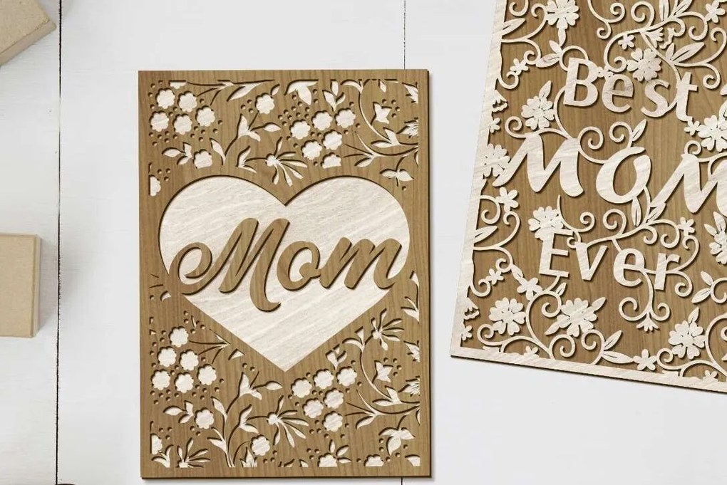 Σετ των 2 Intra απο ξύλο plywood 3mm-4mm πάχος – Σετ καρτ ποστάλ πρότυπα με στρώσεις Δίασταση 20x20 cm INTRAFABR-94295512