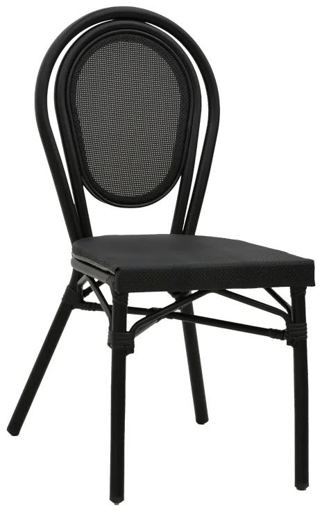 Καρέκλα Nacia  μαύρο αλουμίνιο-μαύρο textilene 45x59x85εκ Υλικό: ALUMINUM-TEXTILENE 289-000006