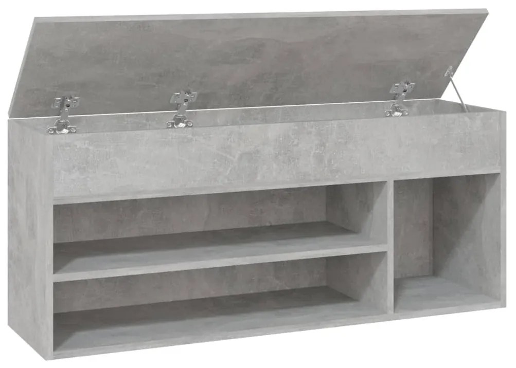 Παπουτσοθήκη Γκρι Σκυρ. 105 x 30 x 45 εκ. από Επεξ. Ξύλο 808760