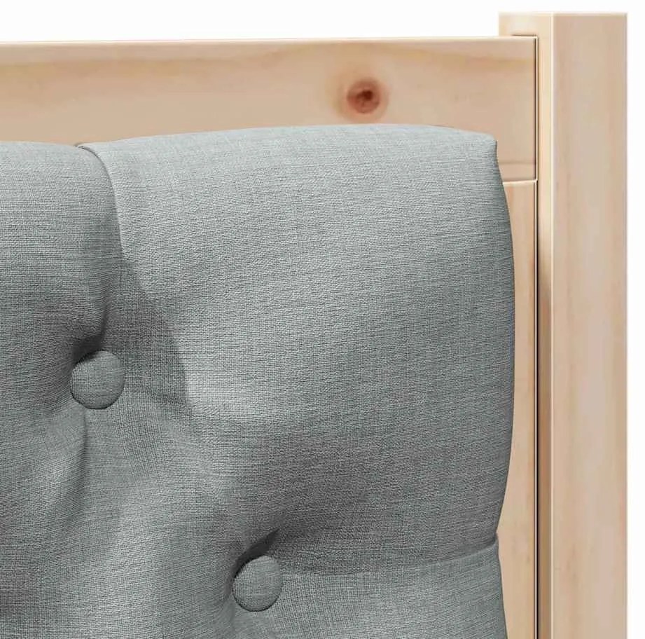 vidaXL Κεφαλάρι Άλλο Καφέ και ανοιχτό γκρι 90 cm Μασίφ ξύλο πεύκου