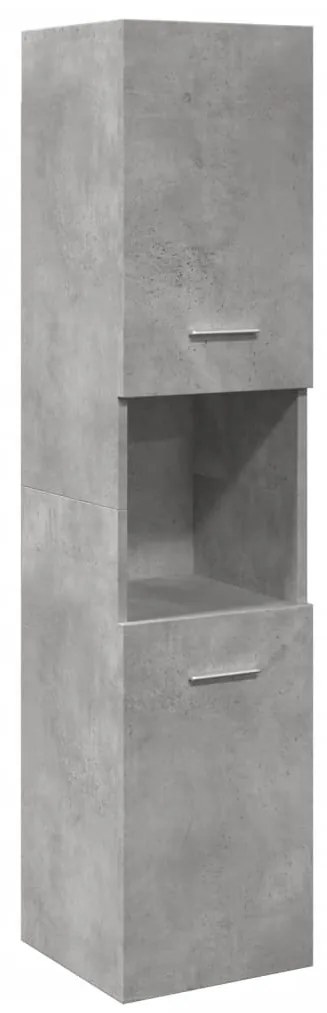 vidaXL Σετ Επίπλων Μπάνιου 5 Τεμαχίων Γκρι Σκυροδέματος από Επεξ. Ξύλο