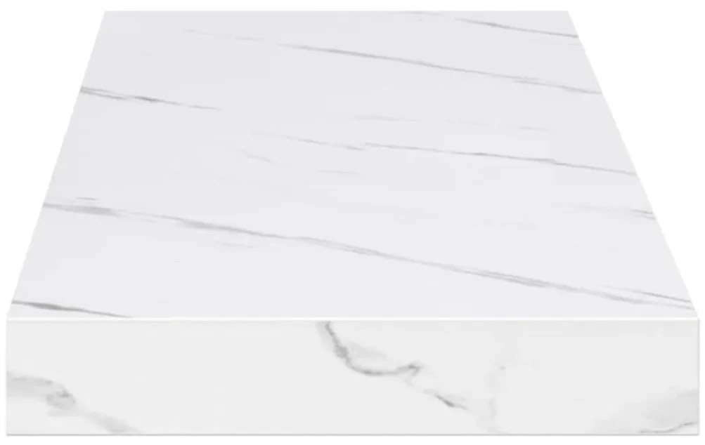 vidaXL Ράφι Τοίχου Λευκό Μάρμαρο 80 x 23,5 x 4 εκ Επεξεργασμένο ξύλο