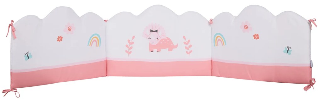 Πάντα Κούνιας Microfiber 45x195εκ. Digital Print Fun 4936 Ροζ-Λευκό Das Baby