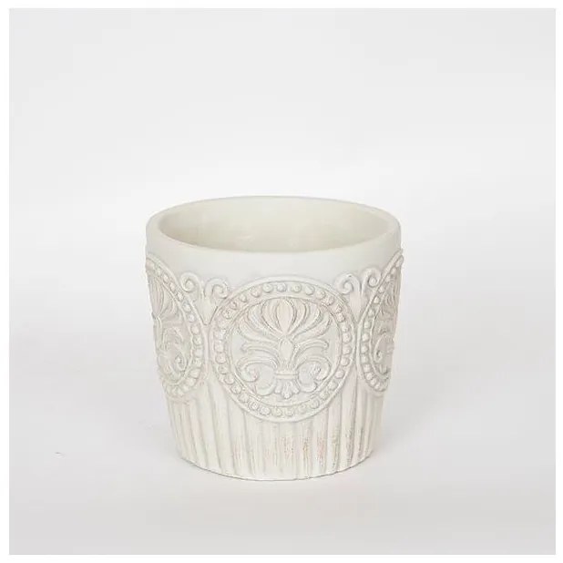 Κασπώ Γκρι Με Σχέδιο 17.5x17.5x16cm 752-18040 Estheti-752-18040-Γκρι 752-18040