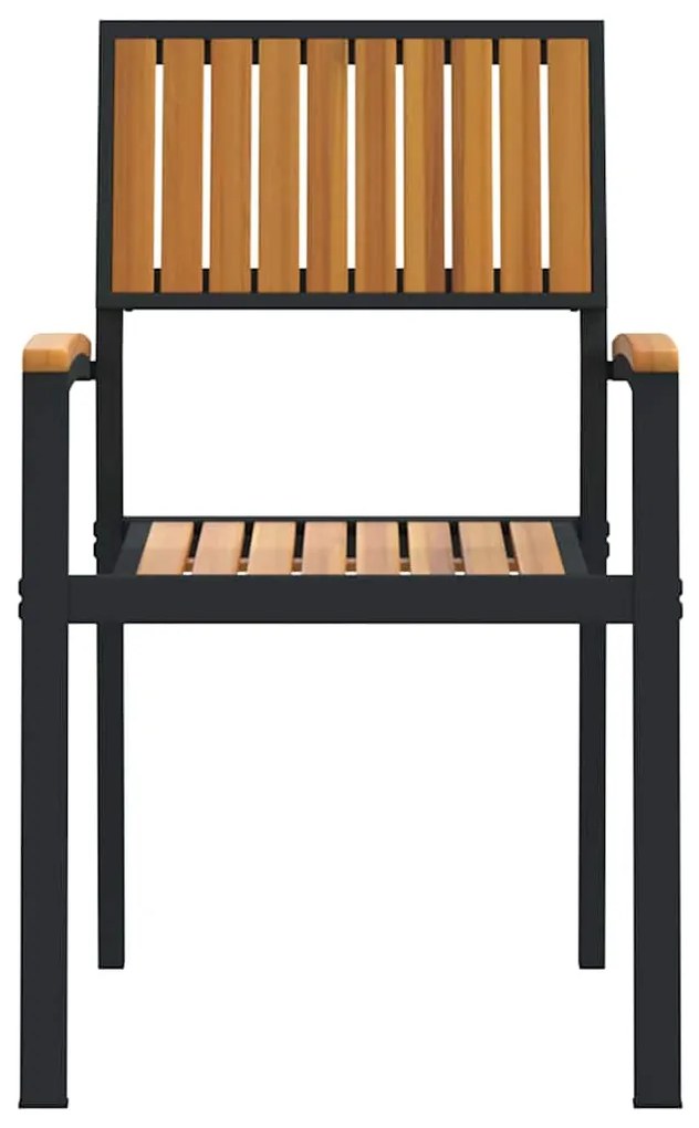 vidaXL Στοιβαζόμενη Καρέκλα 6 pcs Καφέ 56 x 57 x 87 εκ