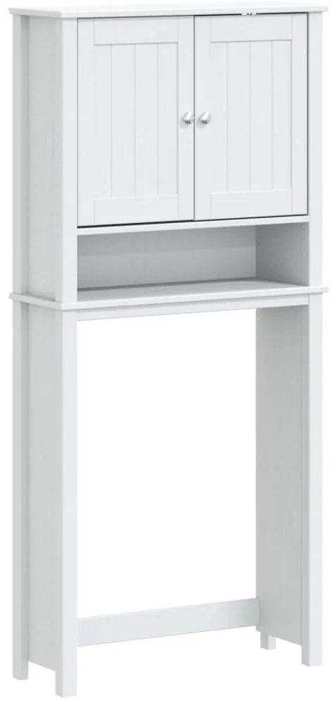 vidaXL Ντουλάπι Πλυντηρίου BERG Λευκό 76x27x164,5 εκ. από Μασίφ Ξύλο
