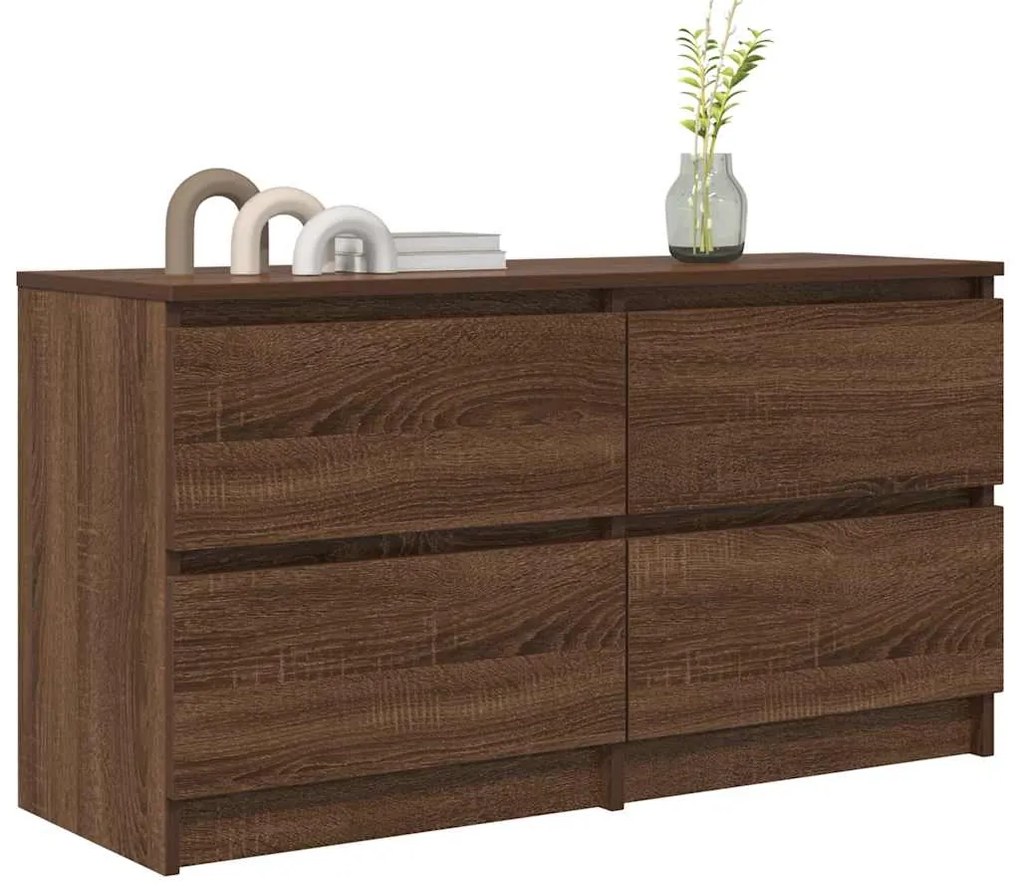 vidaXL Έπιπλο Τηλεόρασης Καφέ Δρυς 100x35x54 εκ. Επεξ. Ξύλο