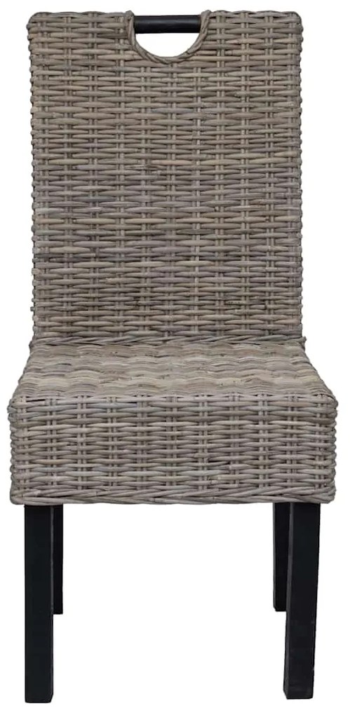 vidaXL Καρέκλες Τραπεζαρίας 4 τεμ. από Ρατάν Kubu και Ξύλο Μάνγκο