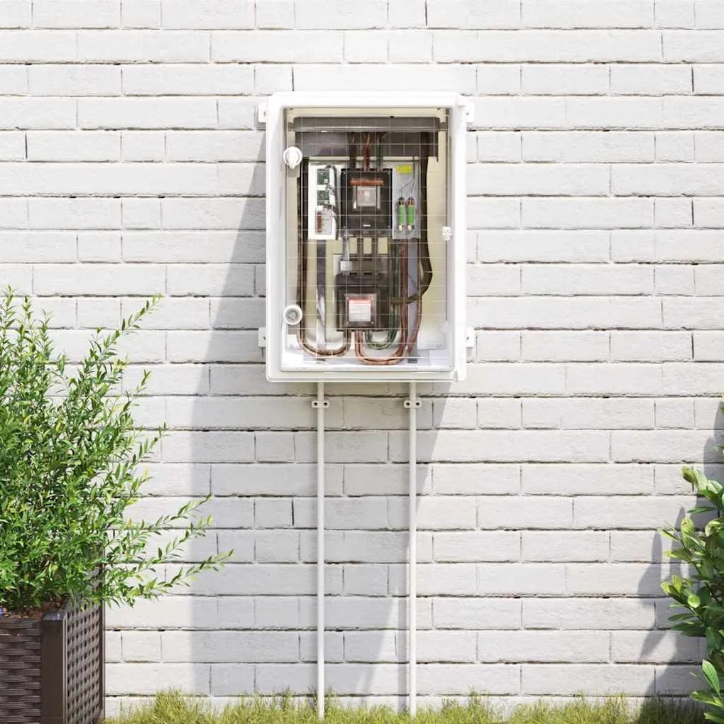 vidaXL Ντουλάπι Ελέγχου Γκρι 35 x 19.5 x 50 εκ. ΑΒΣ Πλαστικό