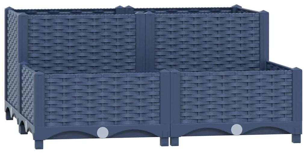 vidaXL Ζαρντινιέρα 80 x 80 x 38 εκ. από Πολυπροπυλένιο